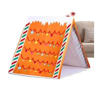 Gingerbread Christmas Tent,Detachable Indoor Game Play House | Winter Christmas Party House,for Home Farmhouse Living Room Study Kid's Room Bedroom Basement Attic