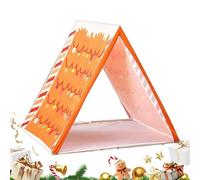 Gingerbread Christmas Tent, Santa Claus House Play Sleepovers Tent, Lightweight And Detachable, For Indoor Outdoor Backyard Camping Party Reading Corner Sensory Play Gathering