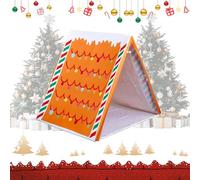 Gingerbread Christmas Tent - Where Holiday Dreams Find a Home, Christmas Gingerbread House Brown Play Tent, Kids Play Tents Sleepover Easy Assembly for Home Indoor Xmas Holiday Party(1pc)