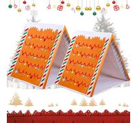 Gingerbread Christmas Tent - Where Holiday Dreams Find a Home, Christmas Gingerbread House Brown Play Tent, Kids Play Tents Sleepover Easy Assembly for Home Indoor Xmas Holiday Party(2pcs)