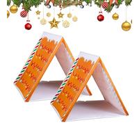 Gingerbread Christmas Tent - Where Holiday Dreams Find a Home, Fun Christmas Gingerbread House Play Tent, Lightweight Detachable and Small Size for Kids Home Indoor Xmas Party (2Pcs)