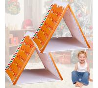 Gingerbread Christmas Tent - Where Holiday Dreams Find A Home, Gingerbread House Brown Play Tent, Lightweight Detachable And Small Size For Home Indoor Xmas Holiday Party