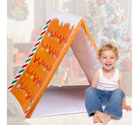 Gingerbread Christmas Tent - Where Holiday Dreams Find A Home, Gingerbread House Brown Play Tent, Lightweight Detachable And Small Size For Home Indoor Xmas Holiday Party