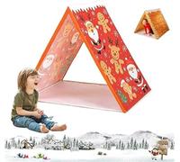 Gingerbread Christmas Tent - Where Holiday Dreams Find A Home, Gingerbread House Brown Play Tent, Lightweight and Detachable, Suitable for Home Indoor Xmas Holiday Party (Style B)