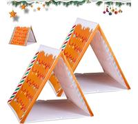 Gingerbread Christmas Tent- Where Holiday Dreams Find a Home, Gingerbread House Brown Play Tent Sleepover, Small Size for Kids Home Indoor Xmas Holiday Party (#2)
