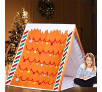 Gingerbread Christmas Tent - Where Holiday Dreams Find a Home, Gingerbread Tent for Kids, Kids Play Tents, Lightweight Detachable for Home Indoor Xmas Holiday Party (#1pc)