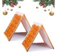 Gingerbread Christmas Tent - Where Holiday Dreams Find a Home, House Brown Play, Fun Lightweight Detachable Indoor Playhouse with Easy Assembly, Festive Xmas Party Decoration and Cozy Gift (2pcs)
