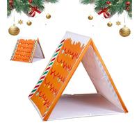 Gingerbread Christmas Tent - Where Holiday Dreams Find a Home, House Brown Play, Lightweight Pop Up Indoor Playhouse with Easy Assembly, Festive Xmas Party Decoration and Cozy Gift