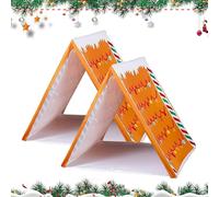 Gingerbread Christmas Tent - Where Holiday Dreams Find a Home, Lightweight Pop Up Indoor Playhouse with Easy Assembly, House Brown Play, Festive Decor for Xmas Parties, Cozy Gift for Family Fun (2PCS)