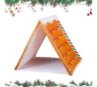 Gingerbread Christmas Tent - Where Holiday Dreams Find a Home, Lightweight Pop Up Indoor Playhouse with Easy Assembly, House Brown Play, Festive Decor for Xmas Parties, Cozy Gift for Family Fun (1PC)