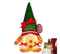 Gingerbread Christmas Tree Decoration, Gingerbread Christmas Decoration - Gingerbread Man Stuffed Animal | Photography Props, Seasonal Decoration with Red/Green Hat, Christmas Indoor