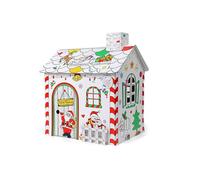 Gingerbread Coloring House - Cardboard Christmas for Kids, Diy Holiday Craft with Diy Cardboard Pieces for Snowman Design (Without music)