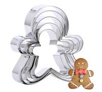 Gingerbread Cookie Cutter Set,5PCS Stainless Steel Gingerbread Man Cookie Cutters Christmas Cookie Cutters for DIY Chirstmas Party Decorations