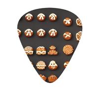 Gingerbread Cookies Guitar Picks Set-Premium Abs Material,Various Thicknesses-Enhance Your Playing Experience