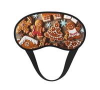 Gingerbread Cookies Print Blackout Sleep Mask - Side Sleeper Eye Cover, Soft Comfort, Perfect for Travel, Meditation