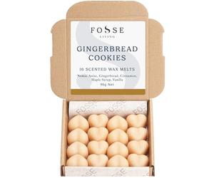 Gingerbread Cookies Soy Wax Melts 16 Pack | Warm Spice, Sweet & Festive | Natural, Vegan & Plastic Free | Up to 96 Hrs Scent | Pet Safe | Handmade in UK - Fosse Living