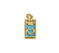 Gingerbread Cottage The Empress Mini Tarot Card Pendant, 0.5in. X 0.3in., 18K Gold Plated Stainless Steel
