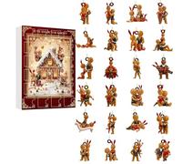 Gingerbread Couple Christmas Holiday Advent Calendar, Funny Couple Sex-Themed 24 Days Calendars Countdown Calendar Blind Box, Different Sexy Action Poses, Adult movements Xmas decor Gifts (A)