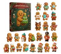 Gingerbread Couple Christmas Holiday Advent Calendar, Funny Couple Sex-Themed 24 Days Calendars Countdown Calendar Blind Box, Different Sexy Action Poses, Adult movements Xmas decor Gifts (B)