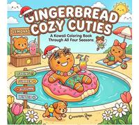Gingerbread Cozy Cuties: A Bold and Easy Kawaii Coloring Book for Kids and Adults | 40 Cute Chibi Gingerbread Scenes Through All Four Seasons | Stress Relief Cozy Coloring Book with Bonus Pages