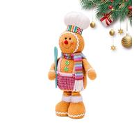 Gingerbread Decorations | Gingerbread Tree Ornaments | Cute Characters with Retractable Legs Washable for Kitchen Table Door Window Office Classroom