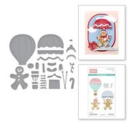 Gingerbread Delivery Etched Dies from The Candy Christmas Collection by Stamperia