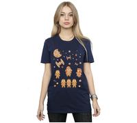 Gingerbread Empire Cotton Boyfriend T-Shirt Star Wars Navy S