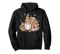 Gingerbread Gnome with Gingerbread House Christmas Pajamas Pullover Hoodie