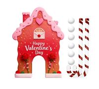 Gingerbread Golf Game - 35cm, Funny Portable Toy, Candy Cane Sticks | Mini Family Activity Set Creating Cheerful Festive Competition Moments, Home Room Party Holiday Carnival Enjoyment