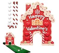 Gingerbread Golf Game - Mini Golf Set 35cm | Candy Cane Clubs, Indoor Fun Balls, Parties, Birthdays, Holiday Activities, Valentine's Day, Home, Bedroom, Festive Pit Challenge