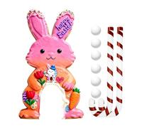 Gingerbread Golf Game Set-Bunny Game Set With Club & Balls ,Easter Bunny Golfs Toy ,Bunny Games Set ,Portable Golf Toy For Kids And Adults, Easter Mini Course, Home Decor Room Decoration