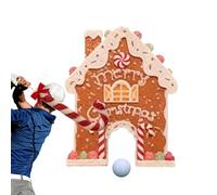 Gingerbread Golf Game Set, Christmas Mini-Golf Course, Portable Golf Toy For Fun Laughter Party Holiday Gatherings Room Decorations