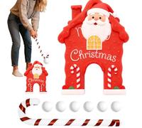 Gingerbread Golf Game Set, Portable Golf Toy, Christmas Mini Golfs Game Set, With Candy Cane Club Balls, For Family Room Party Holiday Gatherings Carnival