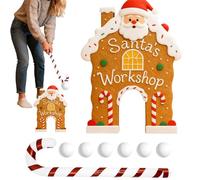 Gingerbread Golf Game Set, Portable Golf Toy, Christmas Mini Golfs Game Set, With Candy Cane Club Balls, For Family Room Party Holiday Gatherings Carnival