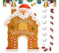 Gingerbread Golf - Portable Mini Golf Set | Candy Cane Putting Sticks | Festive Indoor Outdoor Toy | Holiday Themed Sports Game, For Home Party Fun