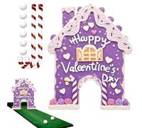 Gingerbread Golf Set - Valentine's Day Golf Club Decoration | Confectionery Golf Theme Gift, 35cm Golf Target Prop, Romantic Theme Decoration, Couple Present, Party Table, Seasonal Love