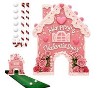 Gingerbread Golf Set, Valentine's Day Putting Activities | Party Game with Candy Canes and Balls, Ideal for Parties, Birthdays, Parties and Night