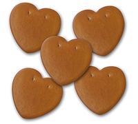 Gingerbread heart blank to shape yourself. 10x10 cm large 25 pieces. Original fresh Oktoberfestgingerbread hearts from Munich