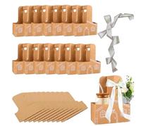 Gingerbread House Box/Cup Holder, DIY Gingerbread Drink Holder, Small Xmas Drinking Boxes with Handle, Holiday Gifts Packaging Carrier for Party Favors and Festive (20PCS)