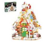 Gingerbread House Building Set with Light Kit, Large Christmas Village Gingerbread House Compatible with Legos Christmas Sets, Inspired Stocking Stuffer or Holiday Decor for Kids or Adults(916PCS)