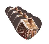 Gingerbread House Car Air Freshener Cards for Women Men 4 Pack Cute Car Accessories Long Lasting Scent Car Diffuser Hanging Auto Aromatherapy Tablets Car Fresheners Gifts