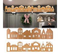 Gingerbread House Cardboard Kit,Gingerbread Christmas Decorations Indoor Paper House Village Figurine,Christmas Cardboard Castle Party Decoration Box Fort for Xmas Winter Birthday Holiday Party