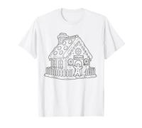 Gingerbread House Christmas Coloring and Paint it Yourself T-Shirt