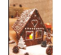 Gingerbread House Christmas Composition Notebook | 120 Lined Pages | 7.5 x 9.25 in | Cute Holiday Writing Journal for Kids, Students & Christmas Lovers
