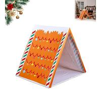 Gingerbread House Christmas Tent,Fun Brown Christmas Sleepover Tents,Lightweight Detachable and Small Size,Where Holiday Dreams Find a Home,Kids Play House for Festive Xmas Party Decoration (1)