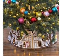Gingerbread House Christmas Tree Skirt - LED Collar - Diameter 60CM/23
