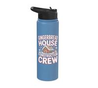 Gingerbread House Construction Crew Stainless Steel Insulated Water Bottle