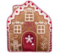 Gingerbread House Cushion - Perfect For Cosy Corners, Living Room Sofas, Or For Your Bedroom, Giving Any Room A Sweet And Seasonal Feel Throughout The Christmas Period - Material: 100% Polyester