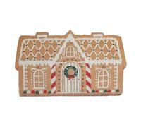 Gingerbread House Door Mat, Christmas Mats For Front Door, Gingerbread House Non Slip Doors Mat Decor 32x20 Inch, For Holiday Outdoor Porch Entryway Entrance Kitchen Bathroom Living Room