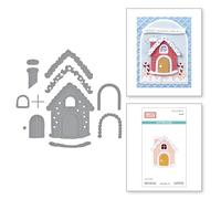 Gingerbread House Etched Dies from The Candy Christmas Collection by Stamperia